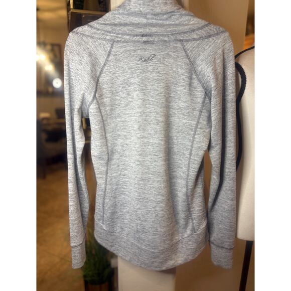 Kuhl Lea Funnel Cowl Neck Pullover Sweatshirt Sz S Gray Kangaroo Pocket - Picture 4 of 4